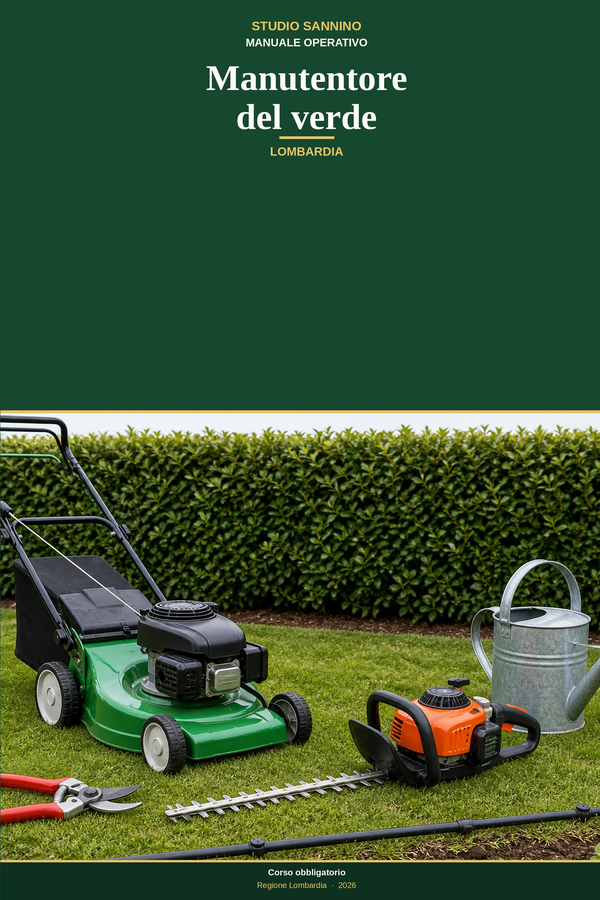Copertina: Manutentore del verde: Manuale operativo. Corso obbligatorio Regione Lombardia